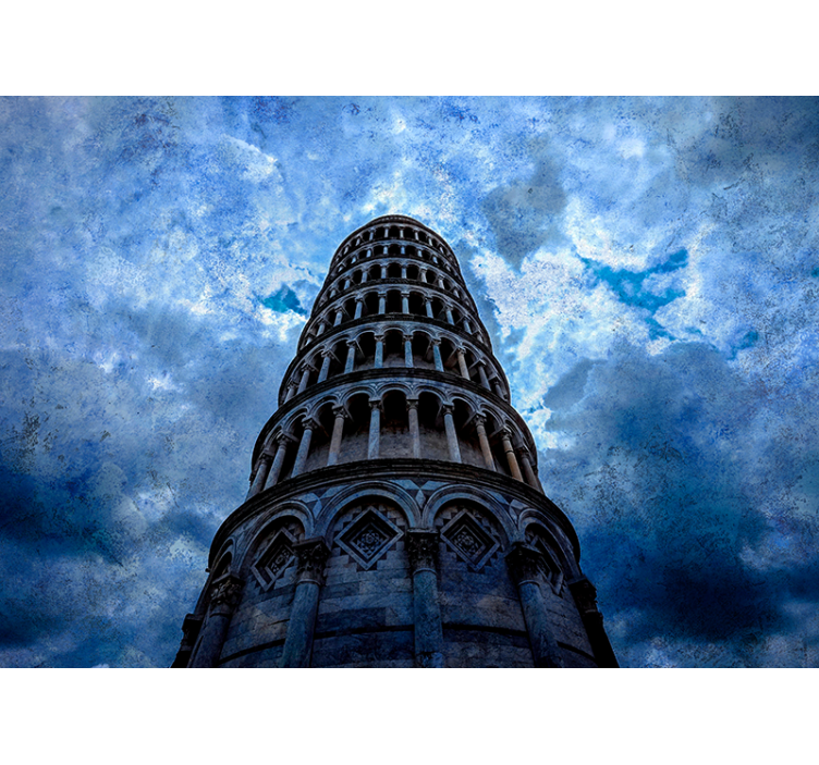Bellissimo fotomurale 3D della  torre di Pisa - TenStickers