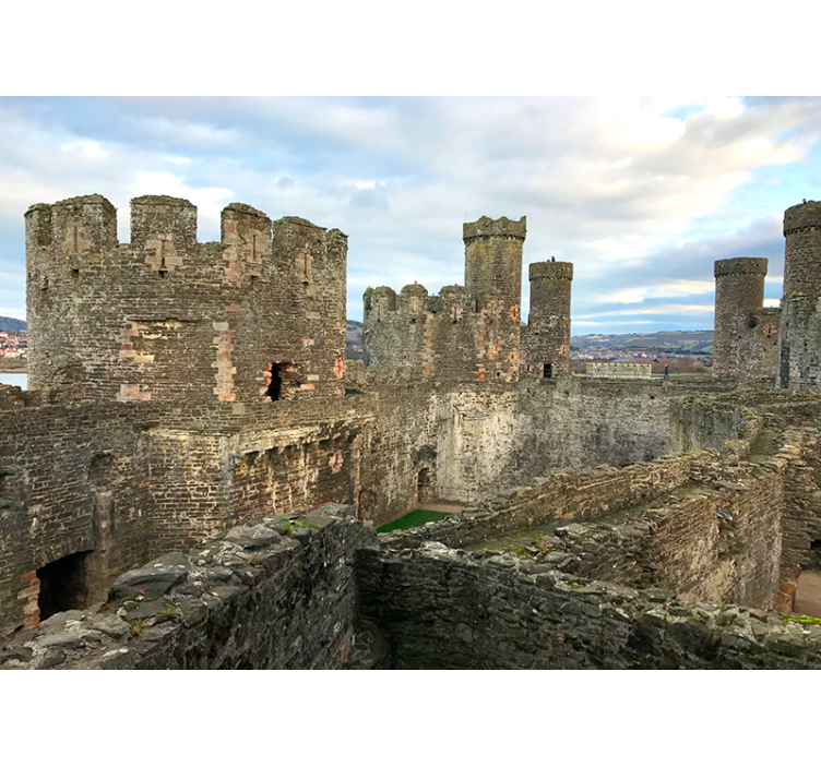 Fotomurale con vista del Castello di Conwy - TenStickers