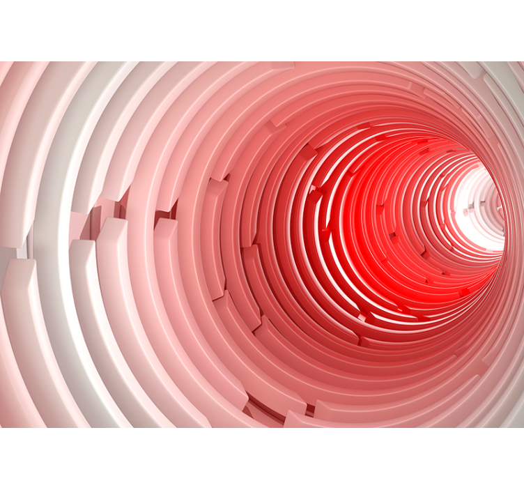 Fotomurale 3d design tunnel spirale - TenStickers