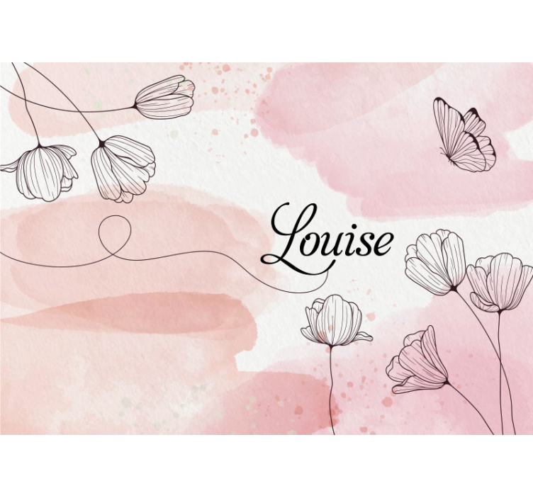 Fotomurale personalizzato Bellissimi fiori con nome - TenStickers