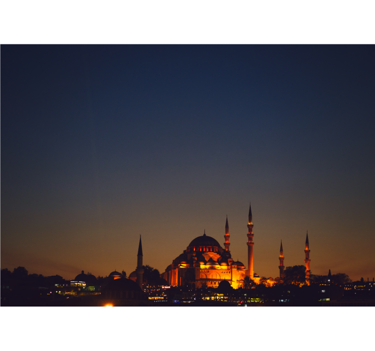 Fotomurali città e paesi moschea sultan ahmet sera - TenStickers