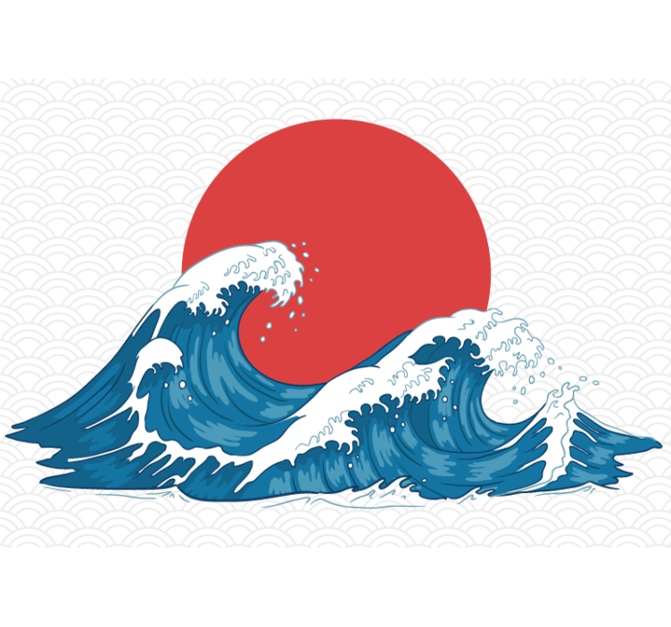 Fotomurali natura onde oceaniche all'alba - TenStickers