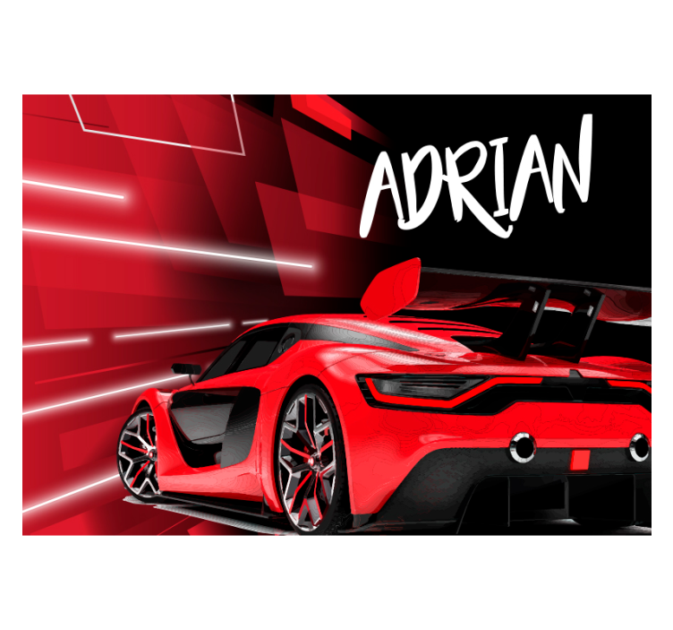 Fotomurale automobili Macchina sportiva rossa - TenStickers