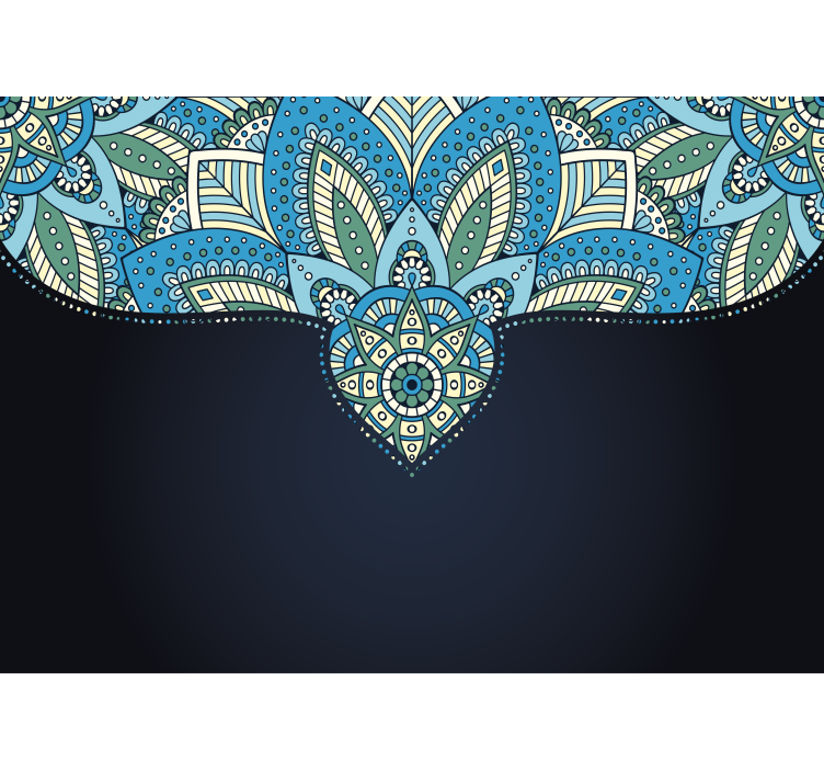 Fotomurali mandala intricato motivo a foglie - TenStickers