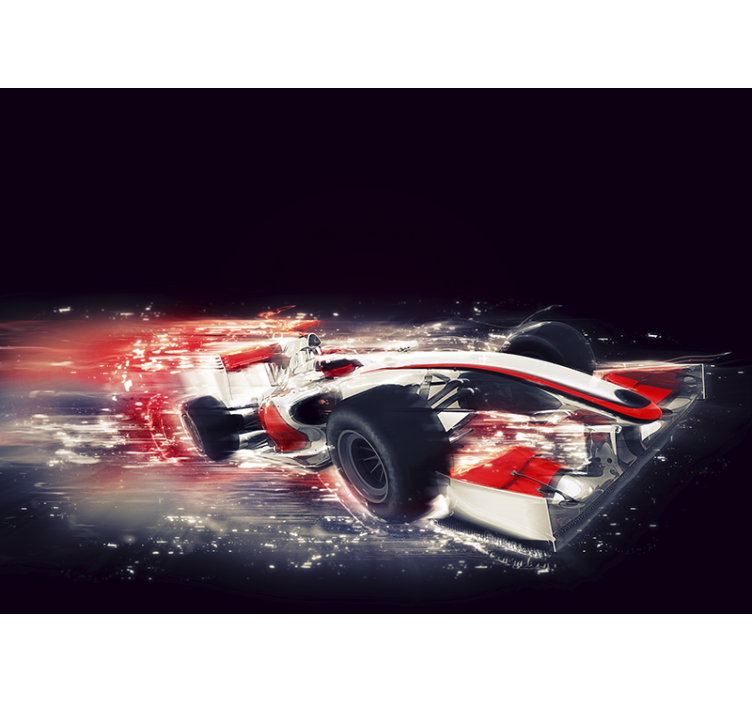 Fotomurale veicoli auto da corsa in movimento - TenStickers