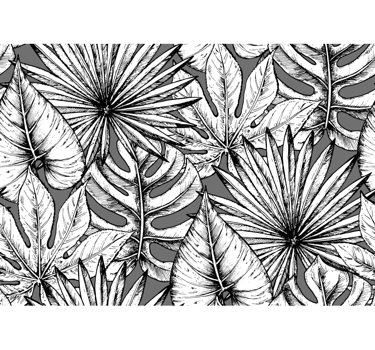 Fotomurale alberi concetto di foglie intricate - TenStickers