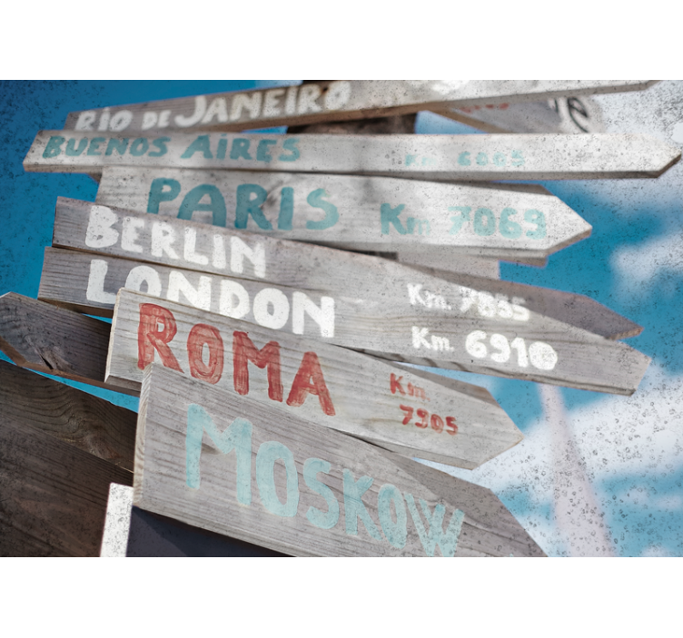 Fotomurale città direzioni delle città globali - TenStickers