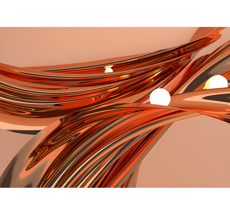 Fotomurale astratto curve organiche fluide - TenStickers