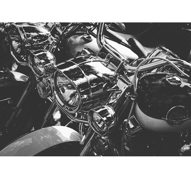 Fotomurale veicoli motociclette cromate classiche - TenStickers