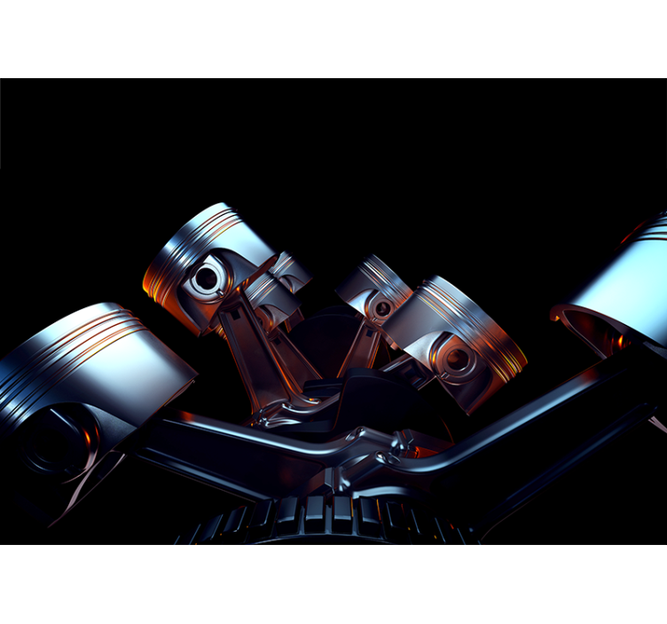 Fotomurale veicoli dettaglio componente motore - TenStickers