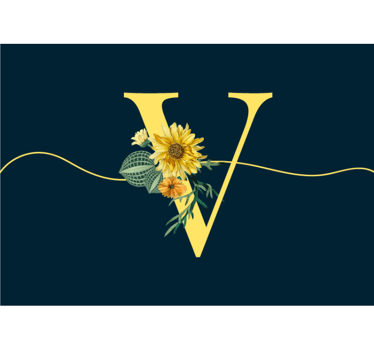 Fotomurale fiori eleganza iniziale del girasole - TenStickers