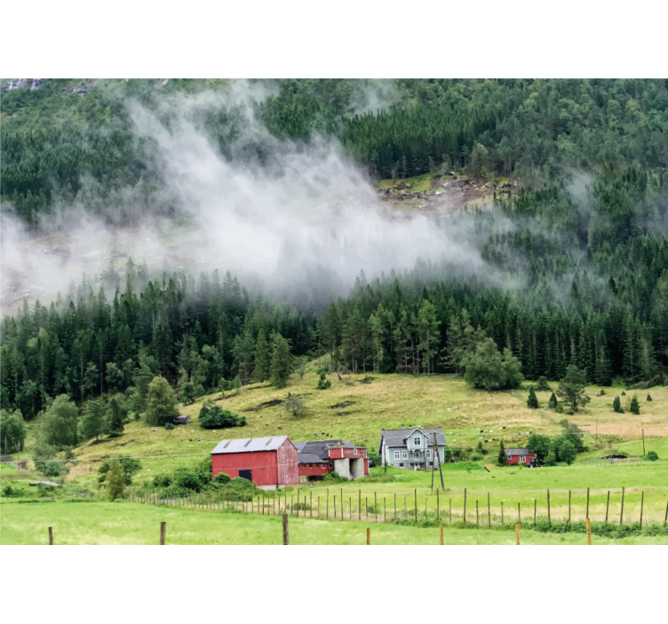 Fotomurali natura foresta norvegese - TenStickers