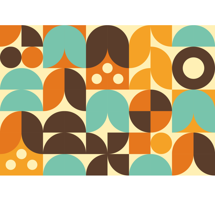 Fotomurale astratto gioco di motivi geometrici - TenStickers