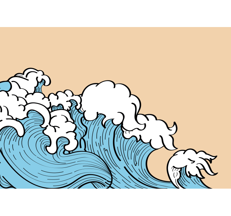 Fotomurali natura design onde oceaniche - TenStickers