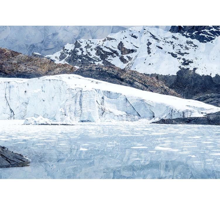 Fotomurale montagna catena glaciale maestosa - TenStickers