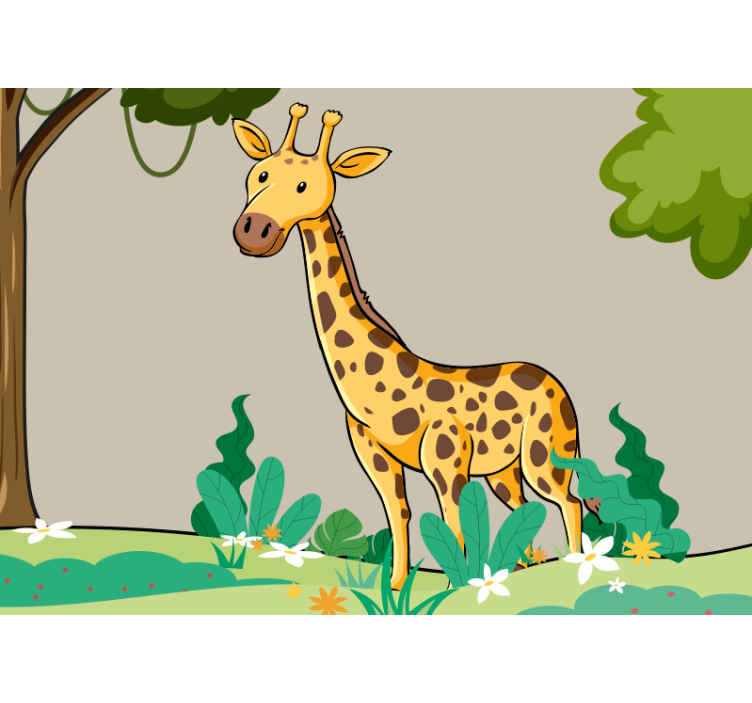 Fotomurale animali scena di giraffe giocose - TenStickers