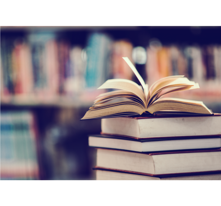 Fotomurale artistico pila di libri aperti - TenStickers