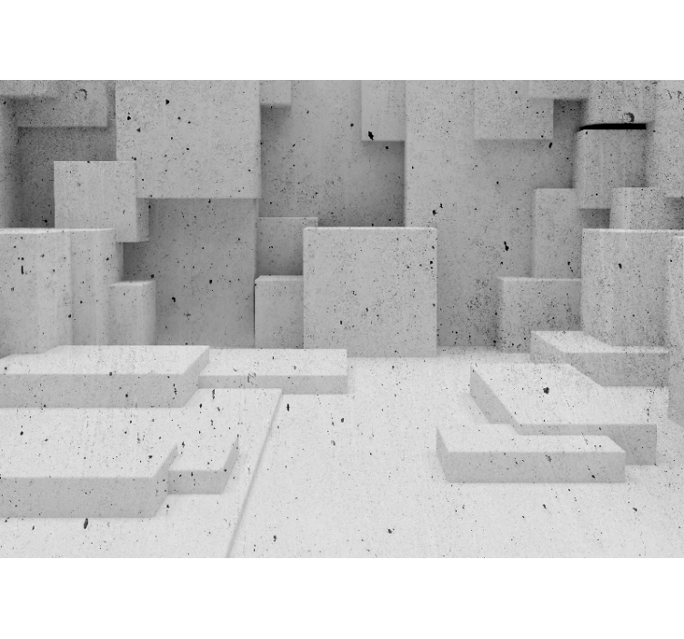 Fotomurali pietra modello geometrico in cemento - TenStickers