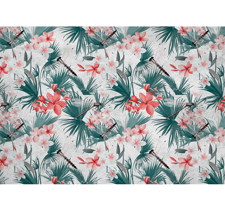 Fotomurale fiori design floreale tropicale - TenStickers