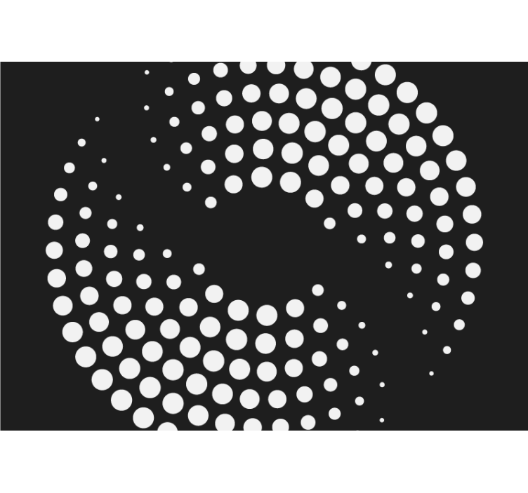 Fotomurali originali disegno dinamico a pois bianchi - TenStickers