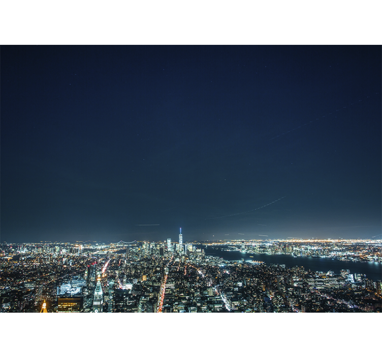 Fotomurale new york vista notturna skyline - TenStickers