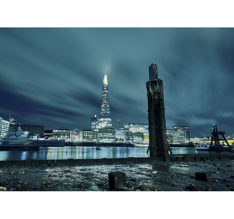 Fotomurale londra torre shard di notte - TenStickers