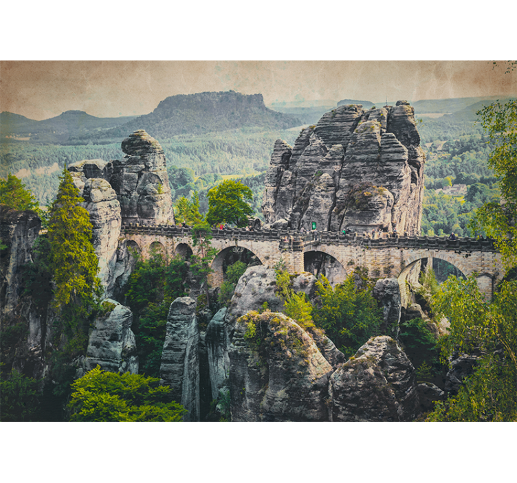 Fotomurale paesaggi vista del ponte bastei - TenStickers