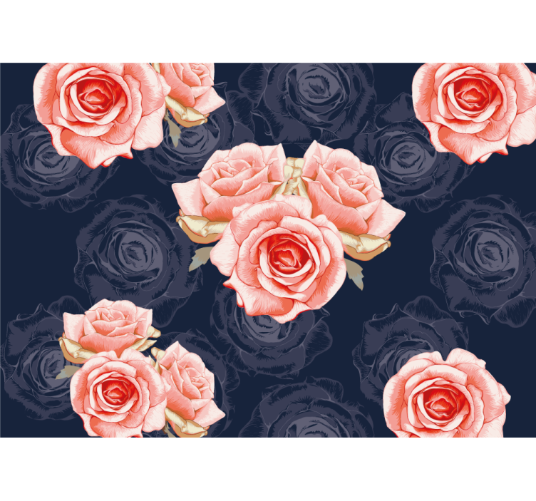 Fotomurali rosa fiori rosa eleganti - TenStickers