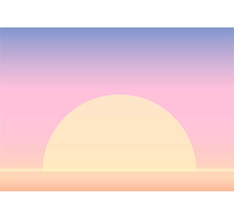 Fotomurale astratto orizzonte solare pastello - TenStickers