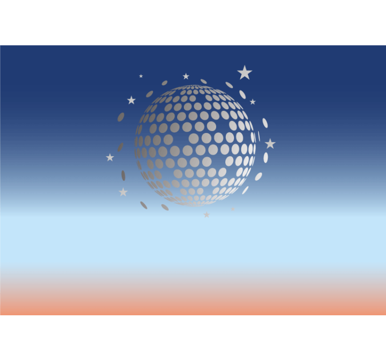 Fotomurale musicale design palla da discoteca - TenStickers