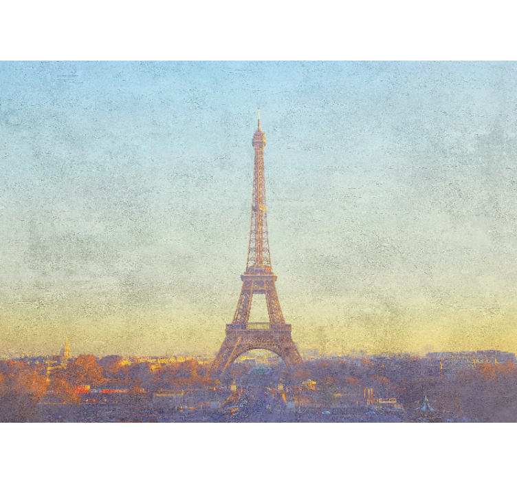 Fotomurale parigi torre eiffel al tramonto - TenStickers