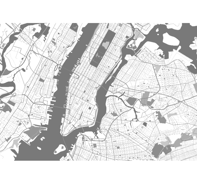 Fotomurale new york mappa dettagliata di new york - TenStickers