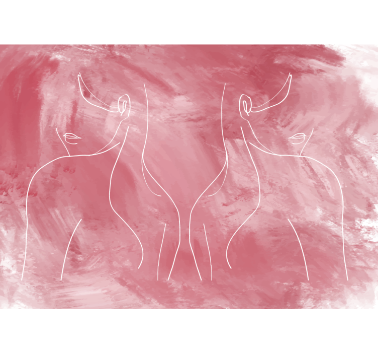 Fotomurale artistico forme femminili minimaliste - TenStickers