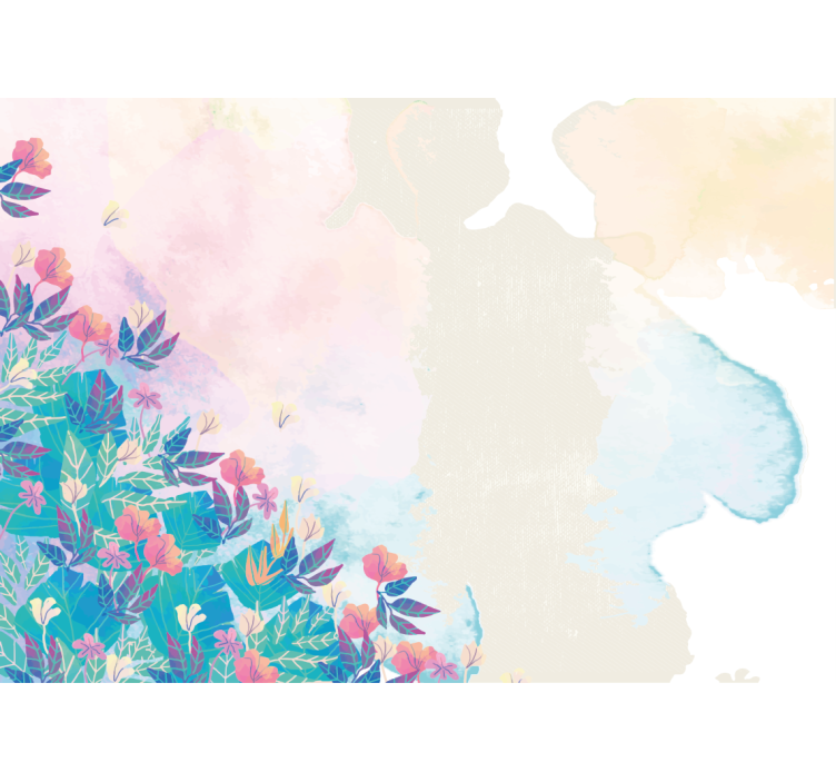 Fotomurale astratto spruzzo floreale vibrante - TenStickers