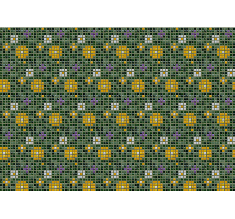 Fotomurale per bagno motivo floreale vivace - TenStickers