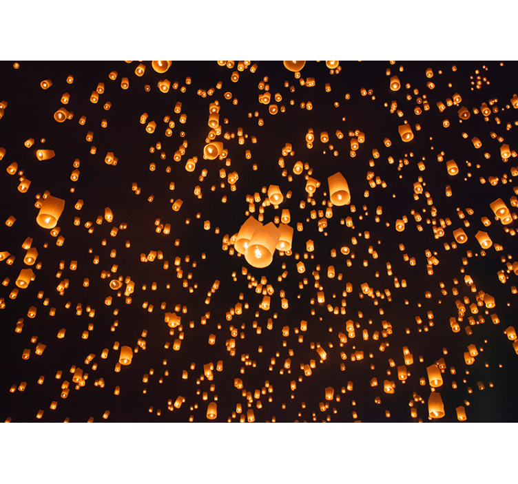 Fotomurale per ingresso festival delle lanterne galleggianti - TenStickers