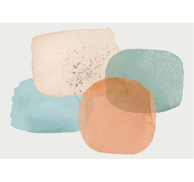 Fotomurale astratto forme circolari morbide - TenStickers