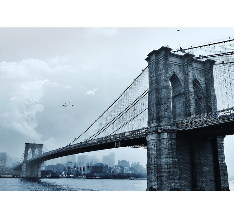 Fotomurale new york scena del ponte di brooklyn - TenStickers