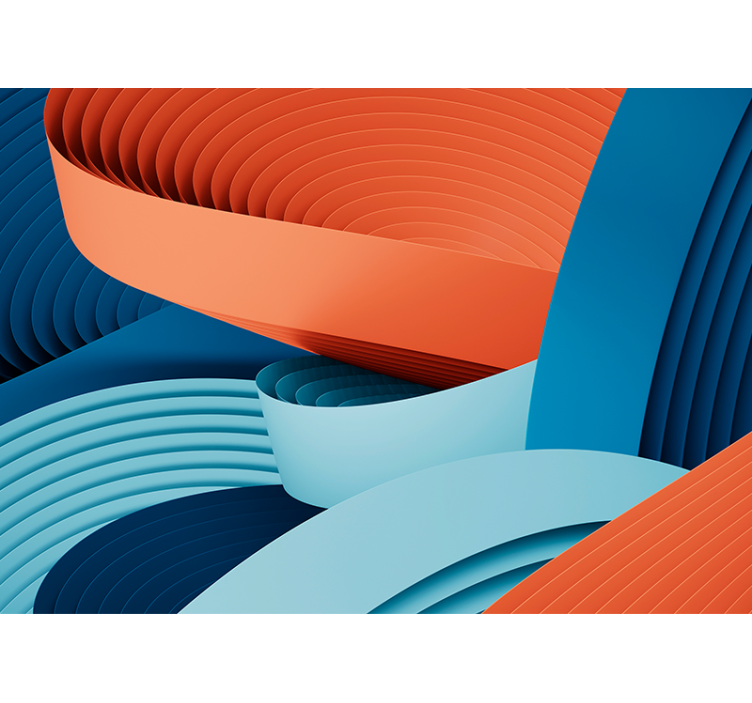 Fotomurale astratto strati di carta dinamici - TenStickers