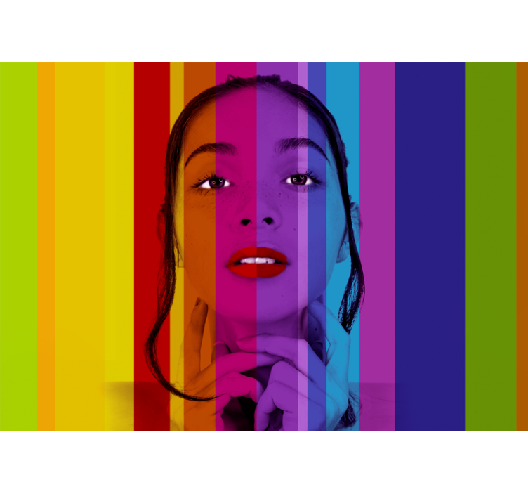 Fotomurale artistico ritratto colorato - TenStickers