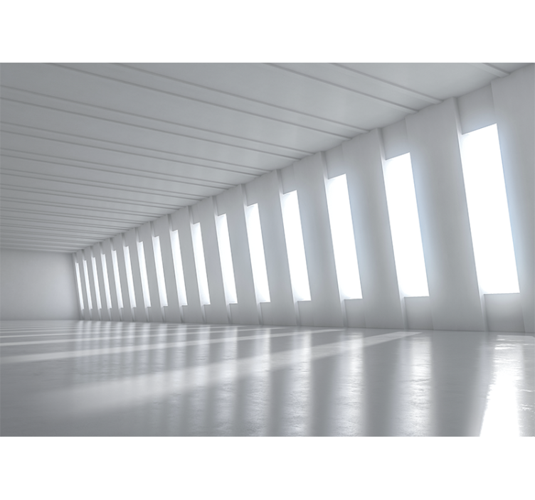 Fotomurale 3d spazio luminoso minimalista - TenStickers