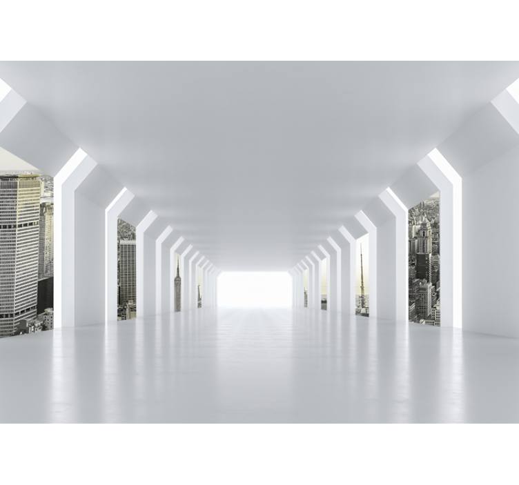 Fotomurale città vista di una città futuristica - TenStickers