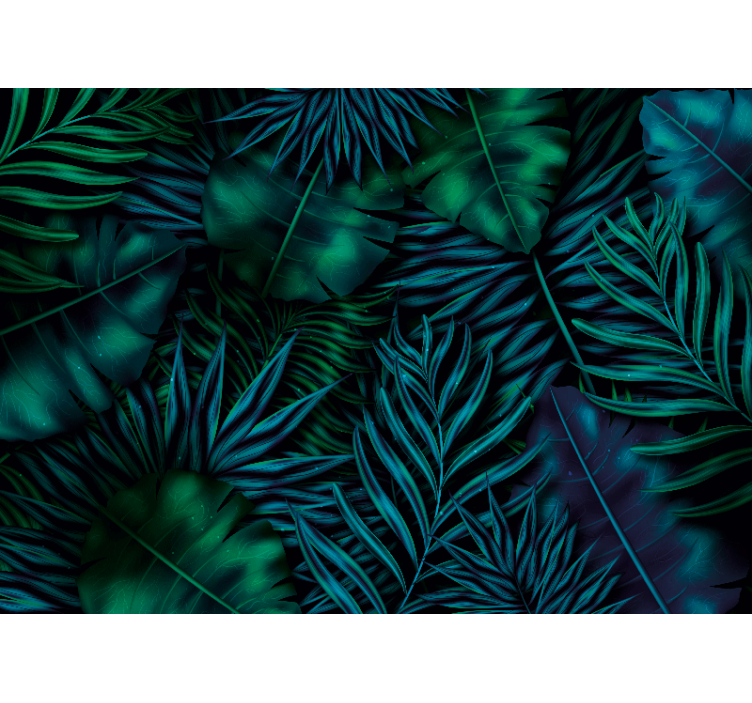 Fotomurali natura motivo foglie esotiche - TenStickers
