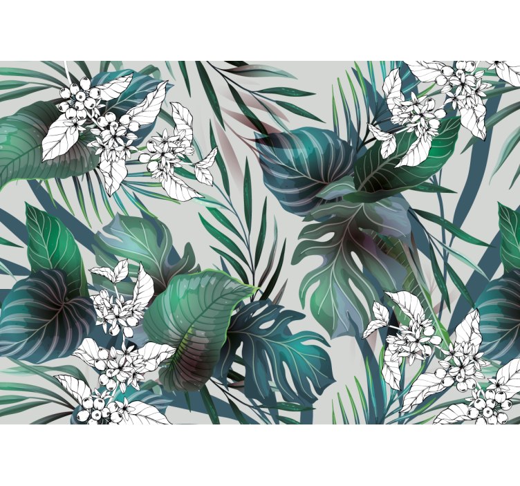 Fotomurali natura fogliame tropicale - TenStickers