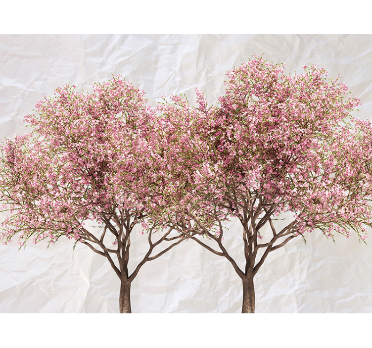 Fotomurale fiori alberi rosa in fiore - TenStickers