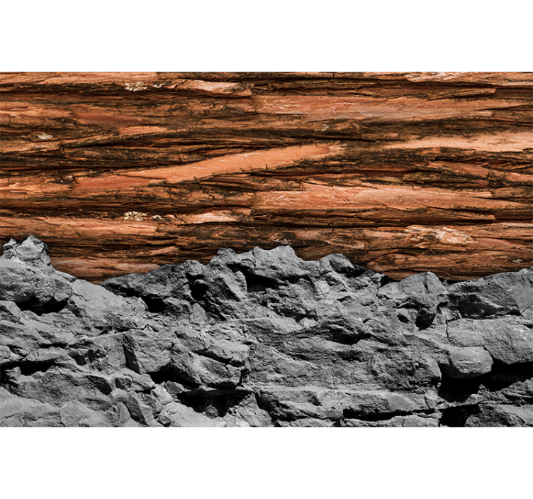 Fotomurale soggiorno strati di consistenza terrosa - TenStickers