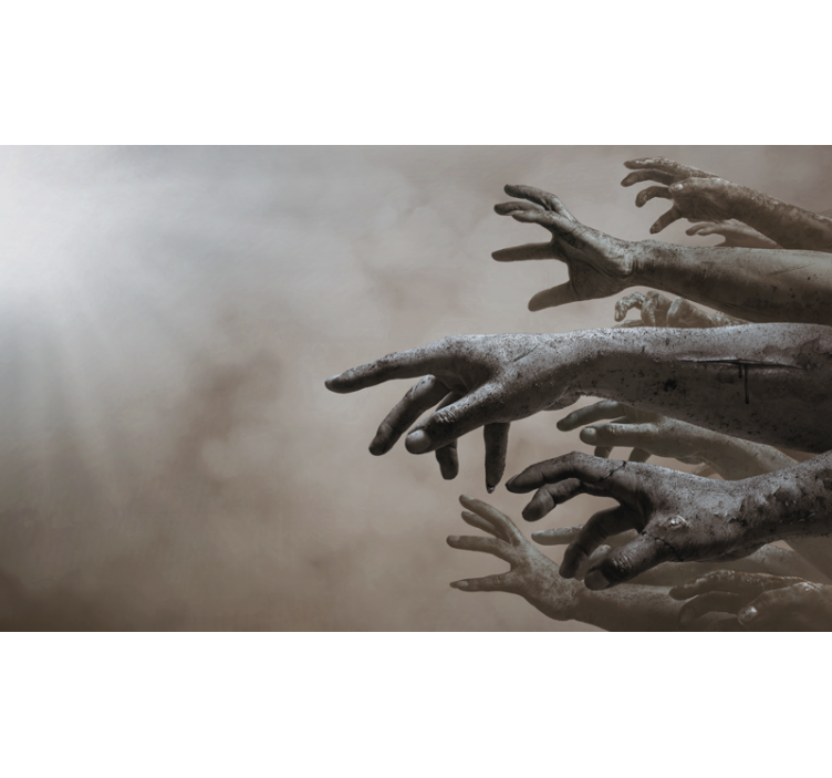 Carta da parati con mani di fantasmi zombie - TenStickers