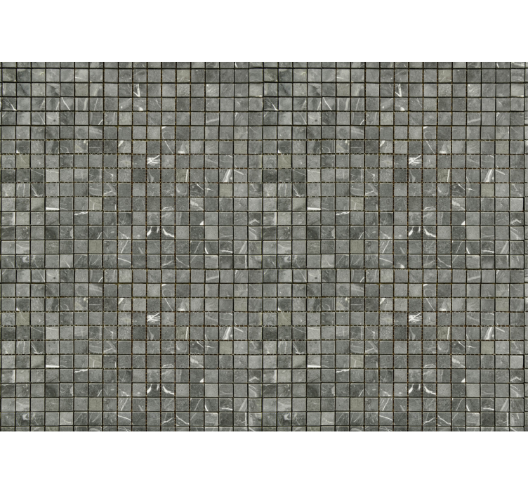 Fotomurale effetto piastrelle nere e grigie - TenStickers