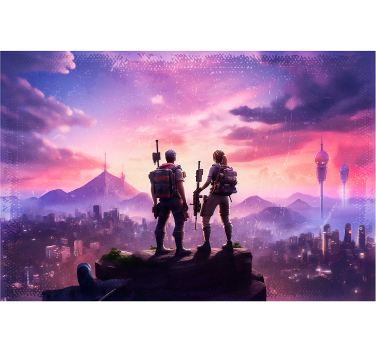 Fotomurale per camerette ragazzi personaggi nell'avventura - TenStickers