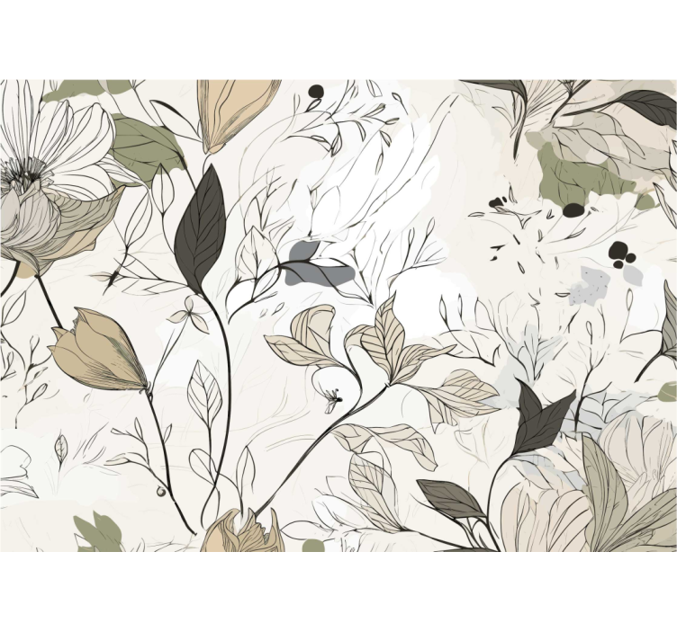 Fotomurale bagno disegnare fiori - TenStickers